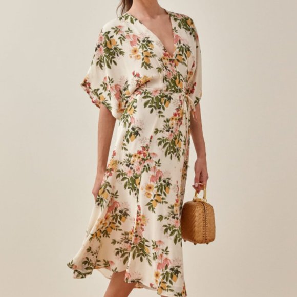 Reformation Karen Wrap Dress (small) NWT - Picture 1 of 4